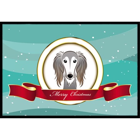 Carolines Treasures Saluki Merry Christmas Indoor and Outdoor Mat- 18 x 27 in. BB1539MAT